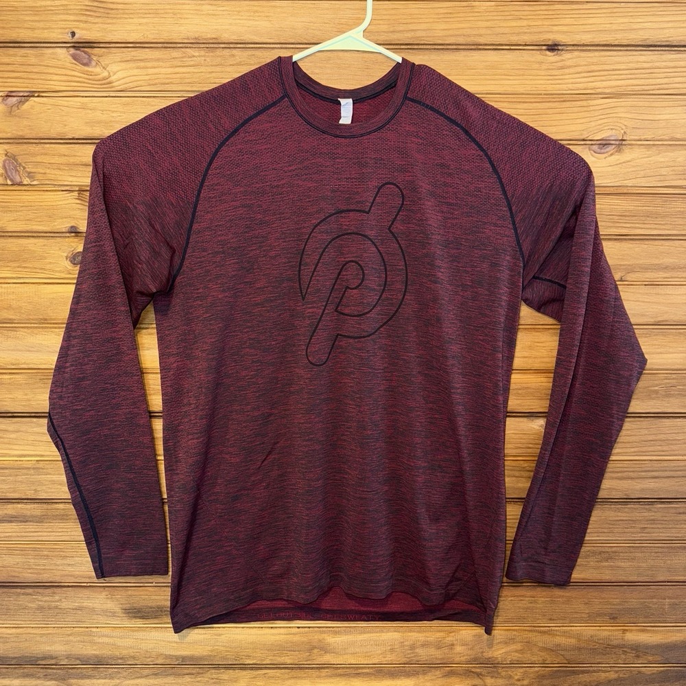 Lululemon Peloton Metal Vent Mens Size XL Tech Long Sleeve Caliente Black Active
